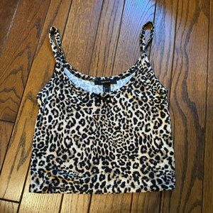 Forever 21 Leopard Print Cami Crop Top